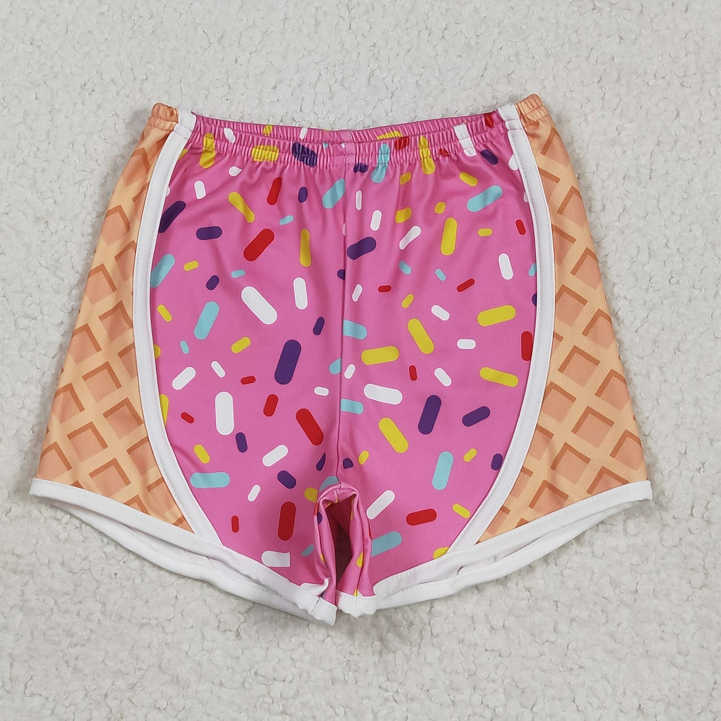 Kids Girls Sibling Athletic Sprinkles Yoga Shorts