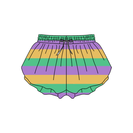 SS0706 Adult Women Mardi Gras Active Shorts Preorder
