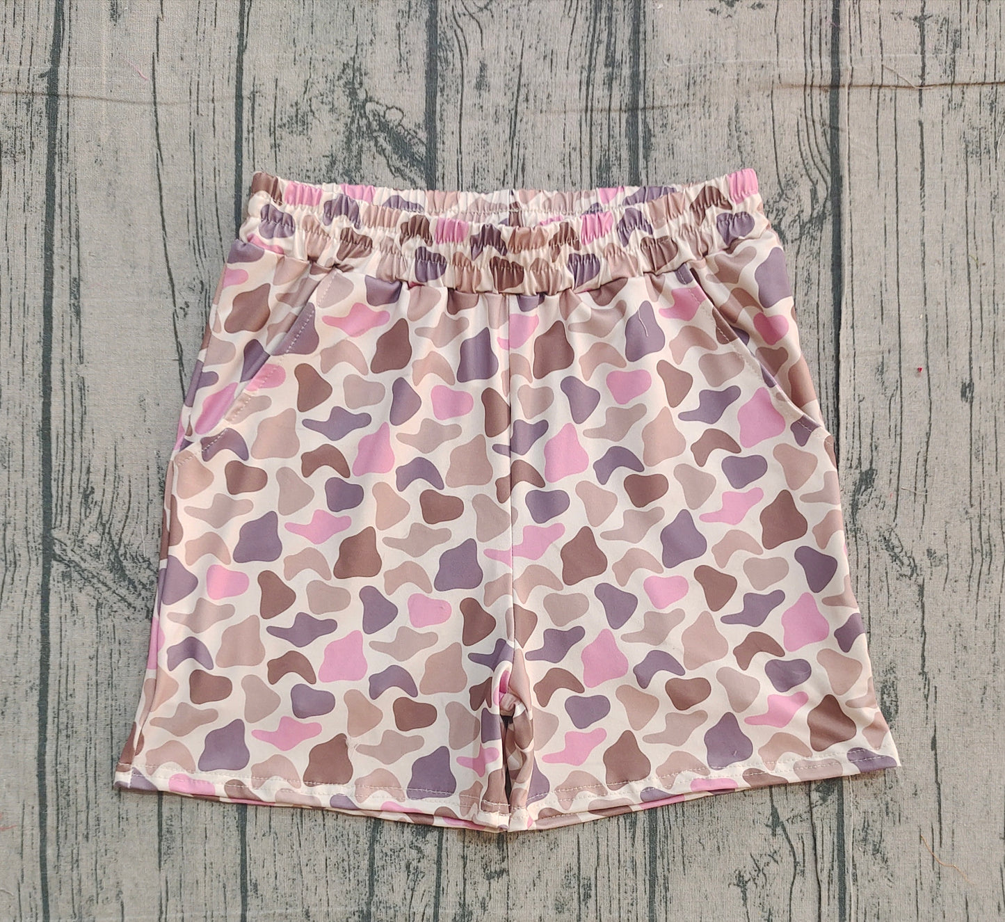 SS0756 Adult size women brown pink shorts with pocket preorder