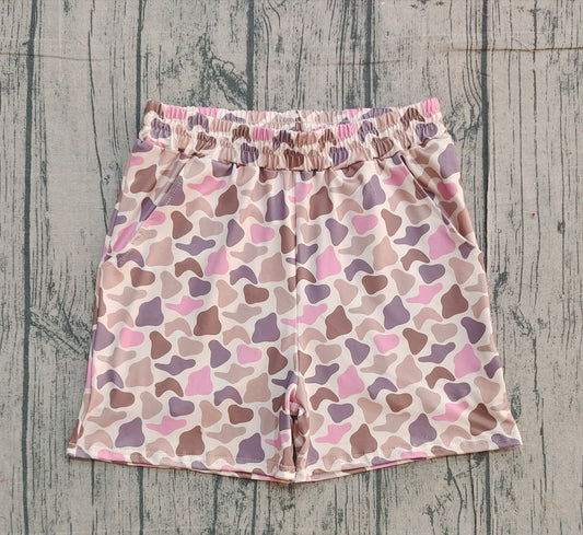 SS0756 Adult size women brown pink shorts with pocket preorder