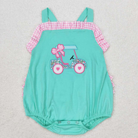 Newborn Baby Girls Embroidery Golf Bubble Romper