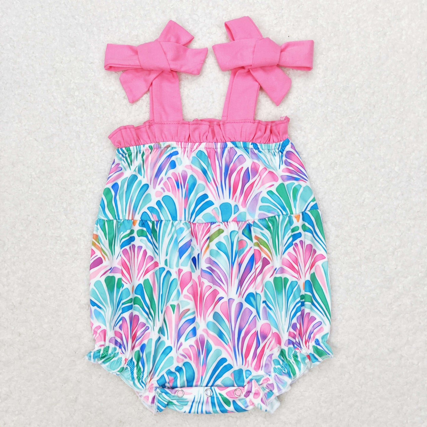 Baby Girls Colorful Shell  Romper