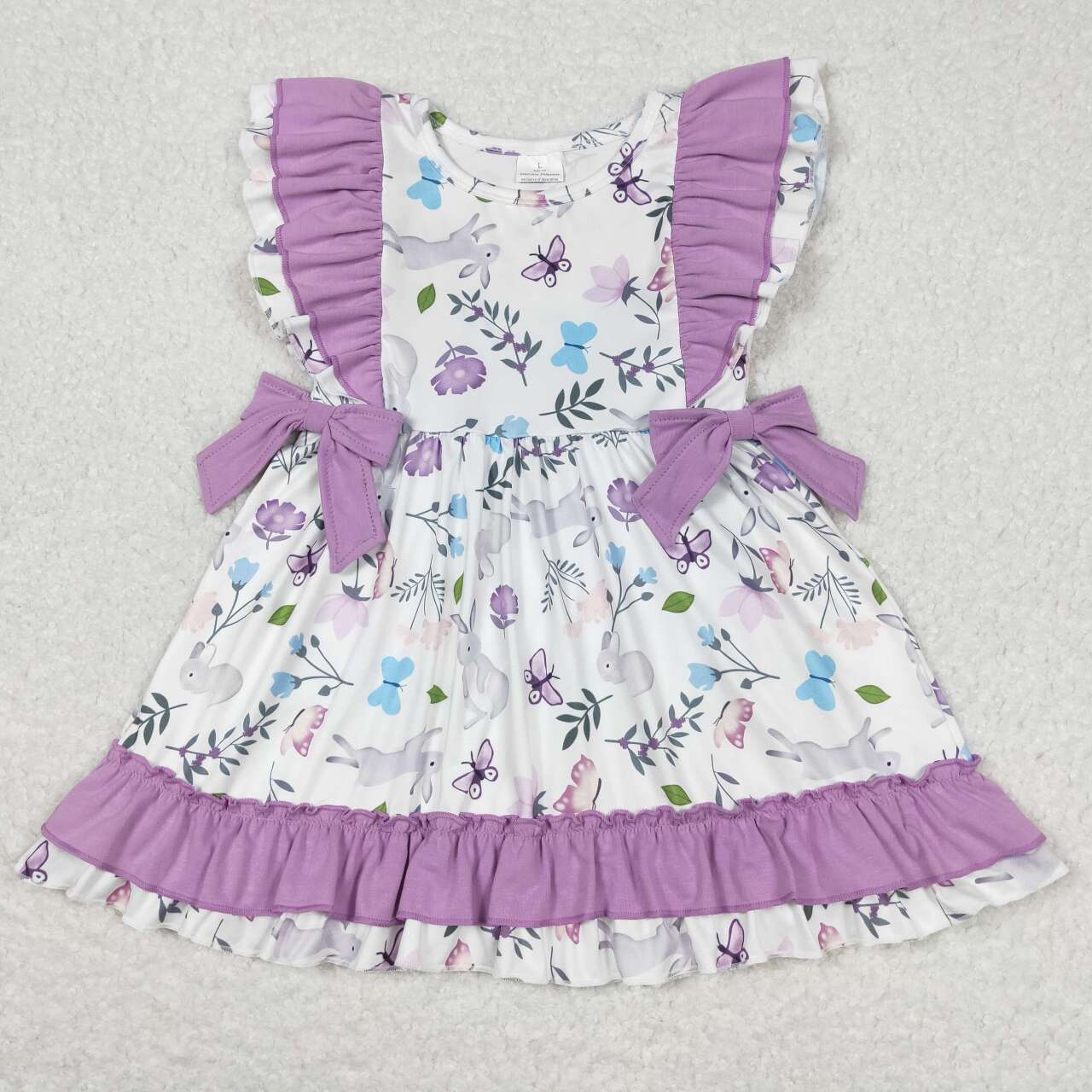 Baby Girls Easter Bunny Purple Dress