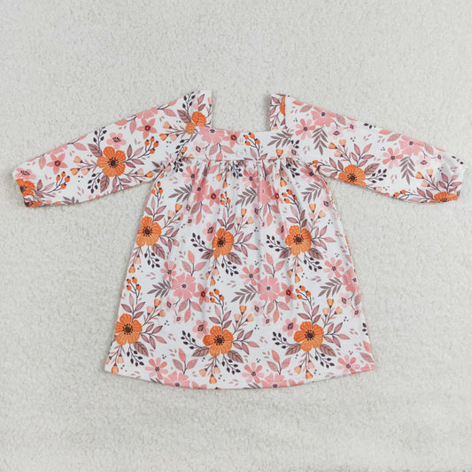 Kids  Girls Fall Floral Long Sleeve Dress