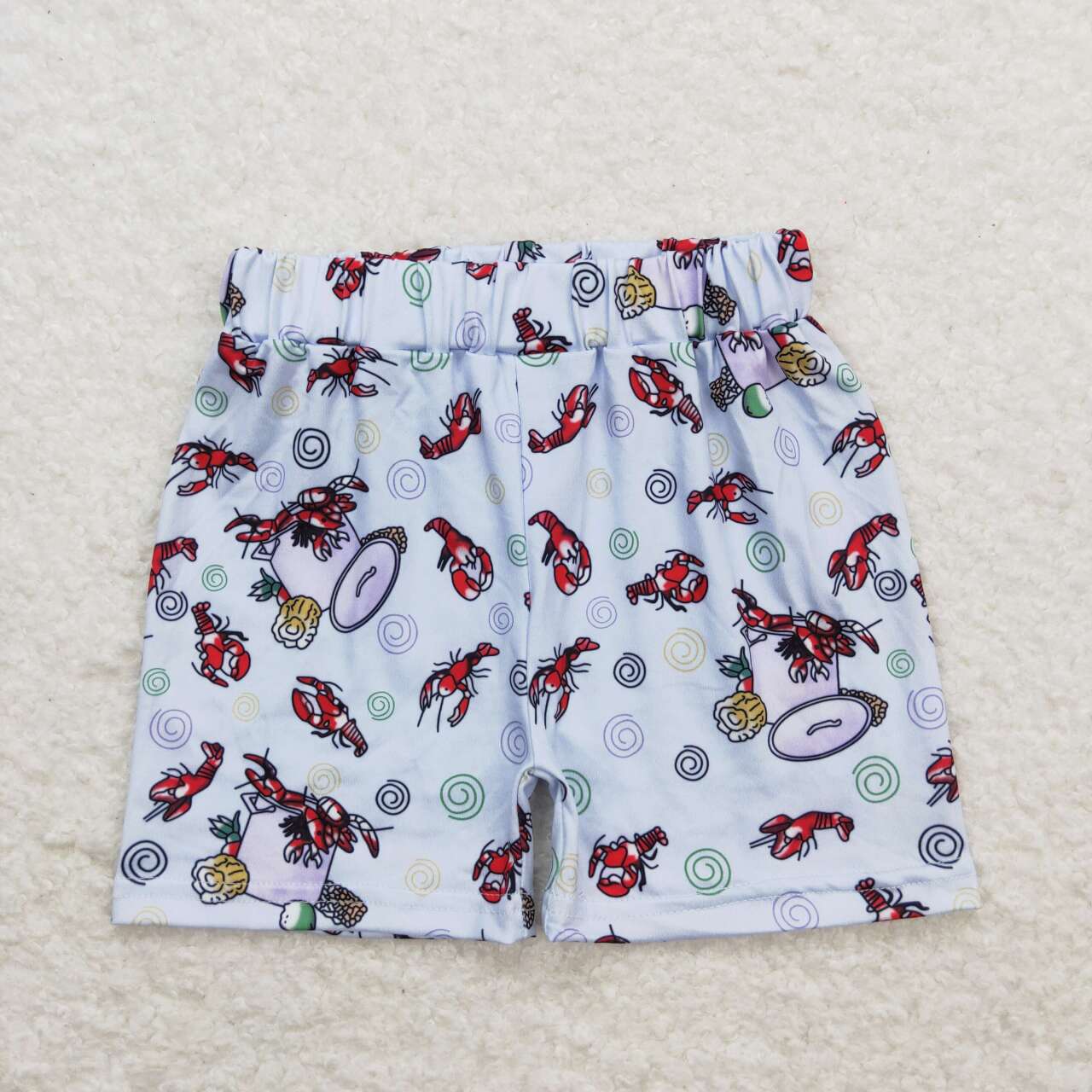 Baby Boys Summer Crayfish  Milk Silk Shorts