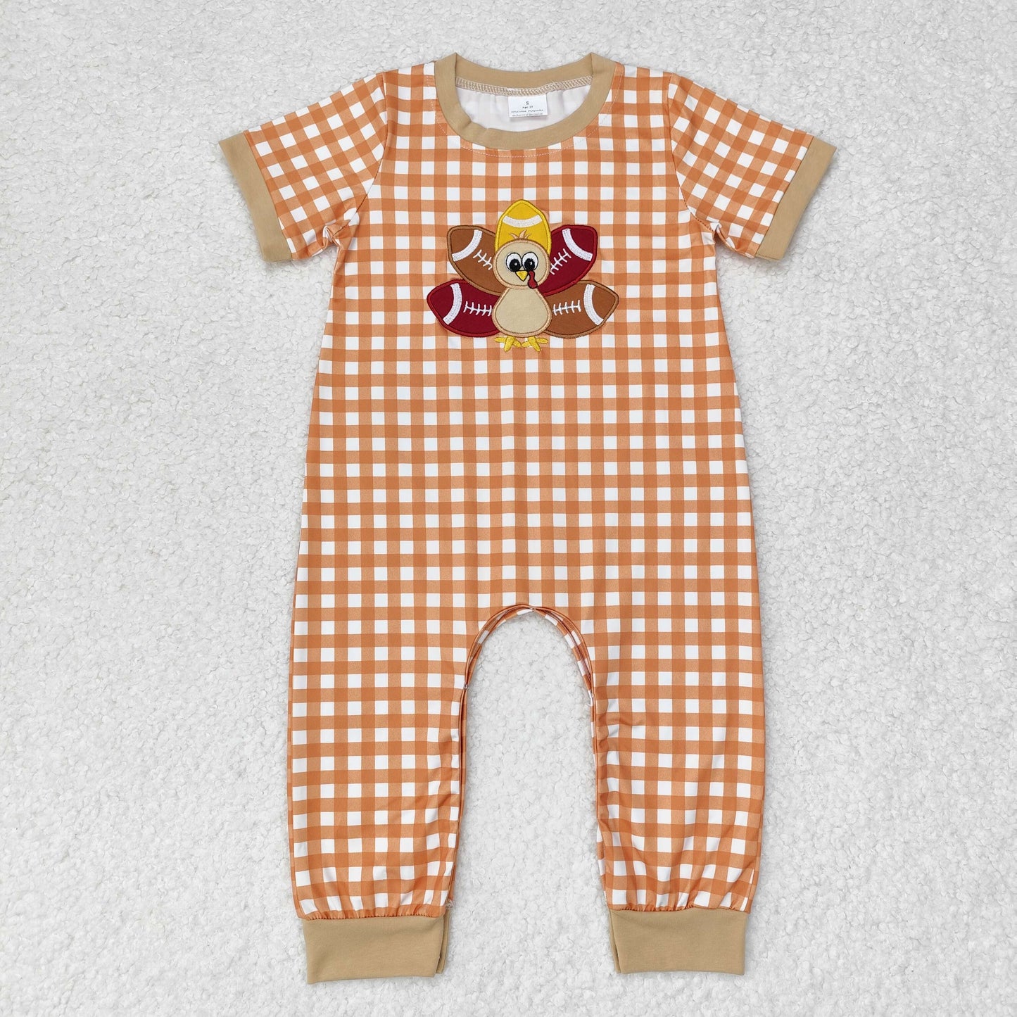 Newborn Baby Boys Turkey Football Romper