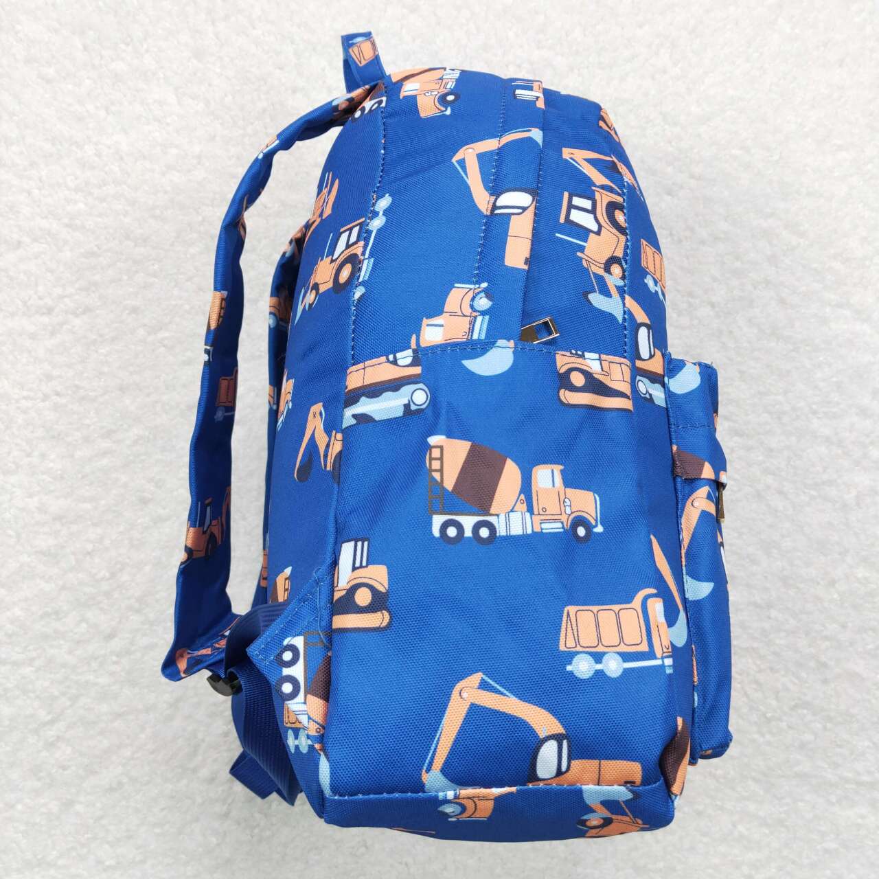 Kids Boys Backpack Excavator Bulldozer Print School Bag