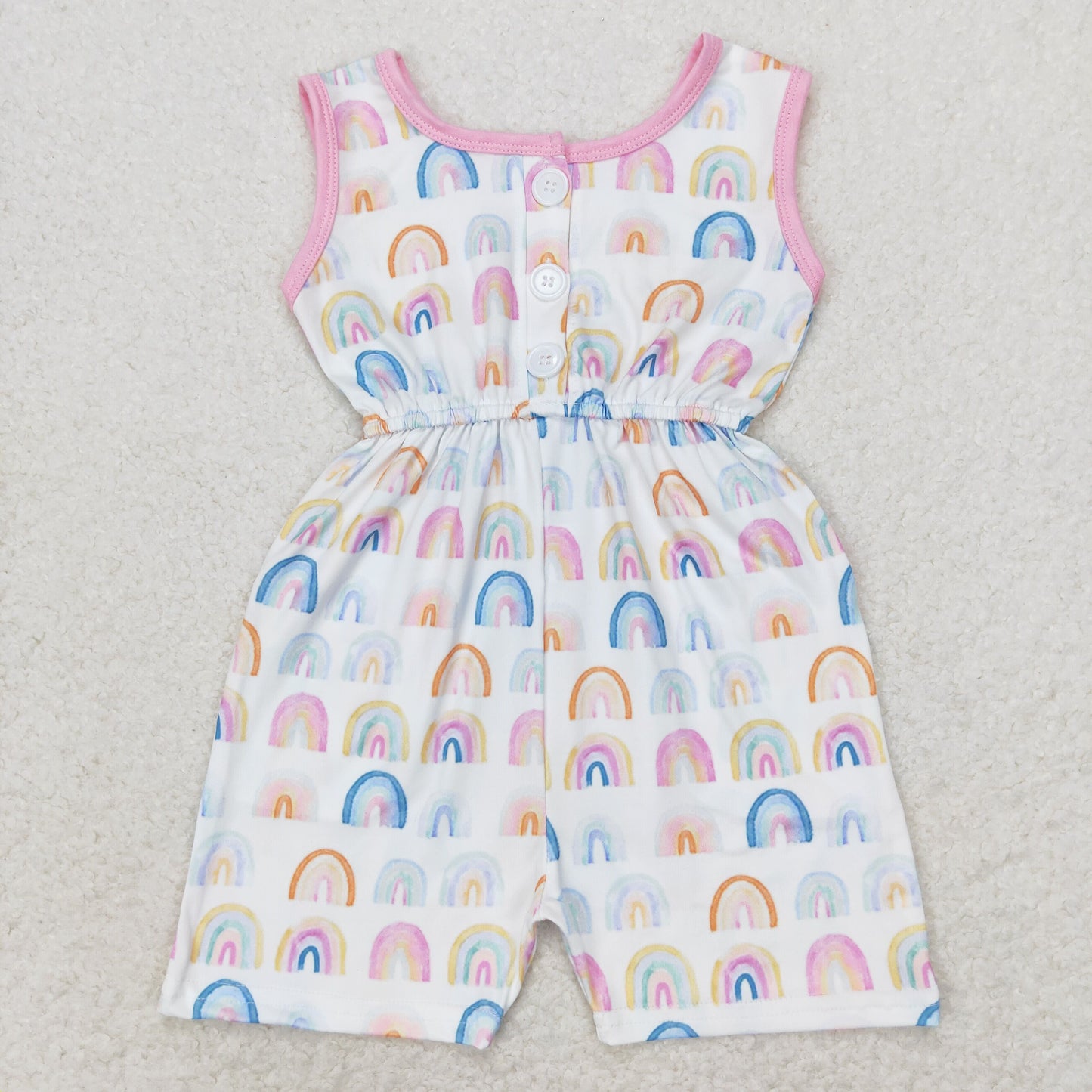 Baby Girls Summer Rinbow Print Jumpsuit