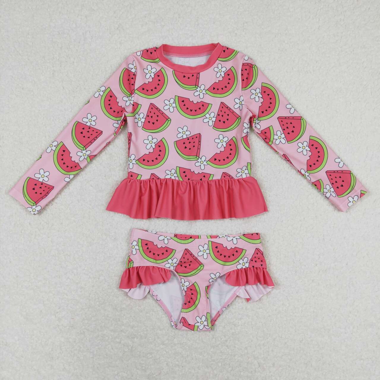 Baby Girls Watermelon Long Sleeve Swimwear