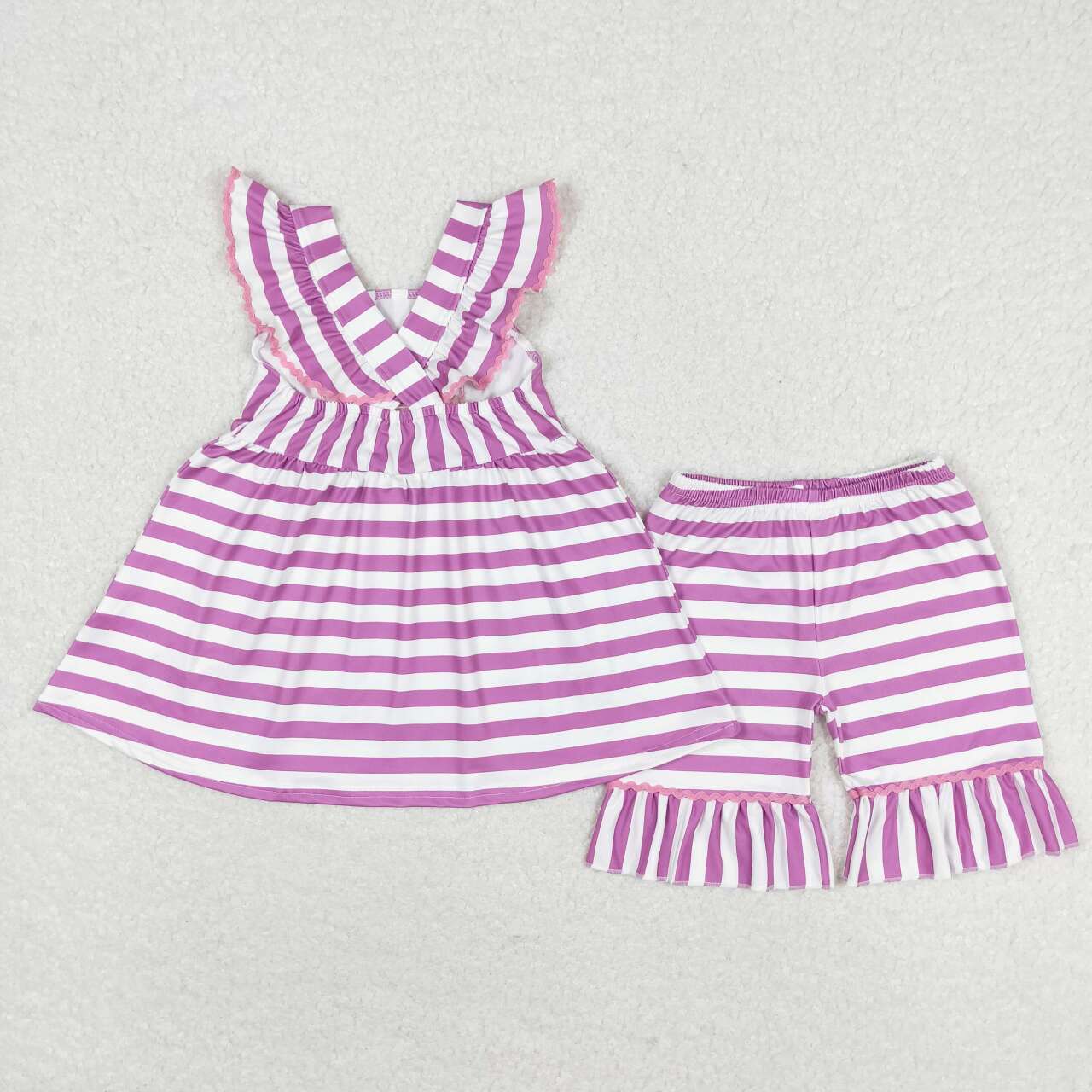 GSSO0734 Baby Girls Summer Popsicle Shorts Set