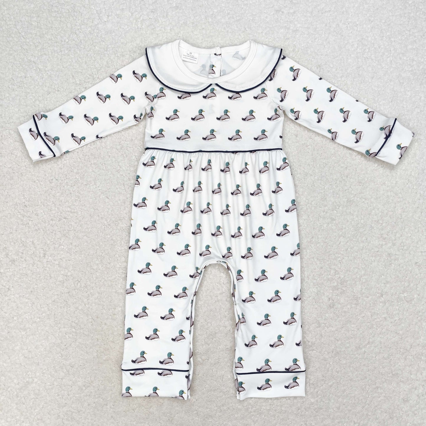 Newborn Baby Girls Mallard Long Sleeve Romper