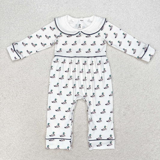 Newborn Baby Girls Mallard Long Sleeve Romper