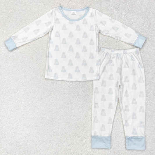 BLP0540 Baby Boys Blue Ghost Bamboo Pajama Set