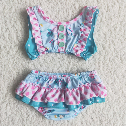 Blue Floral Swimsuit