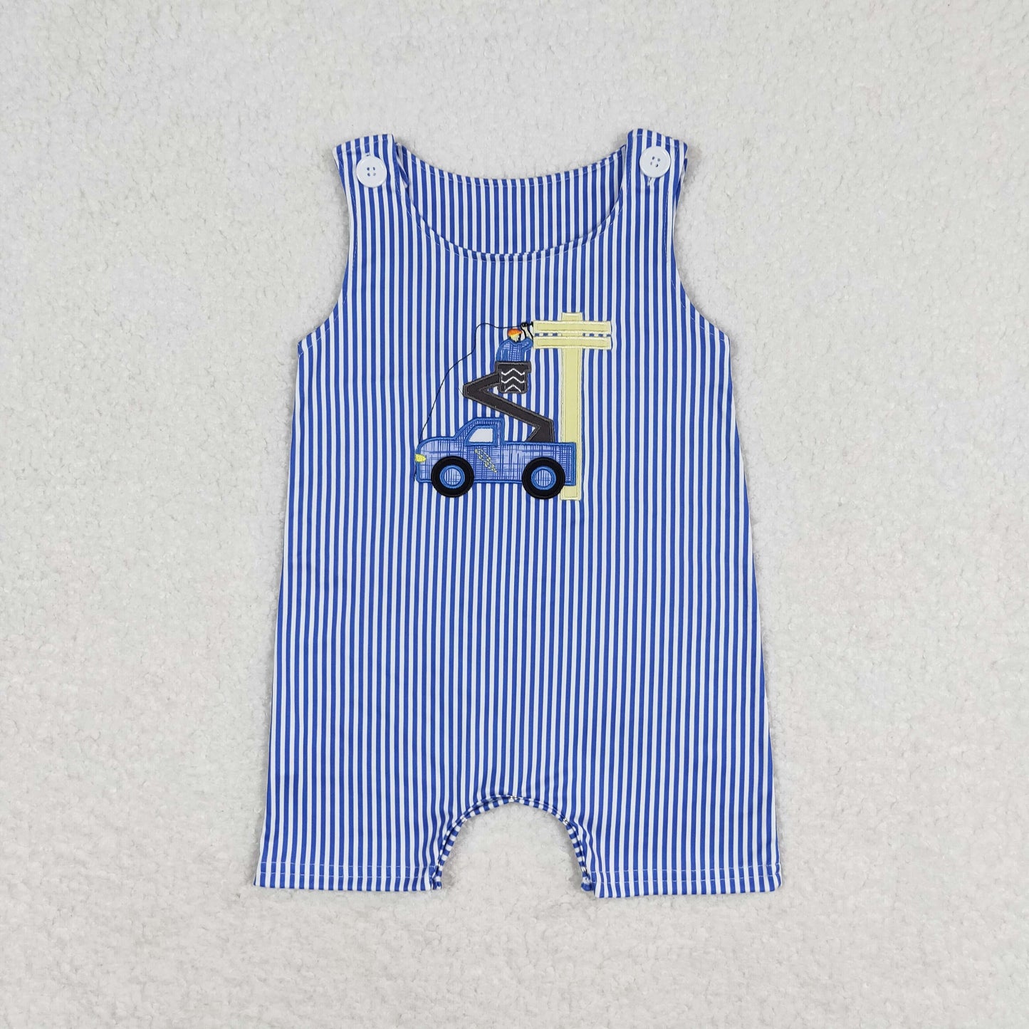 SR1102 Newborn Baby Boys Workers Embroidery  Romper