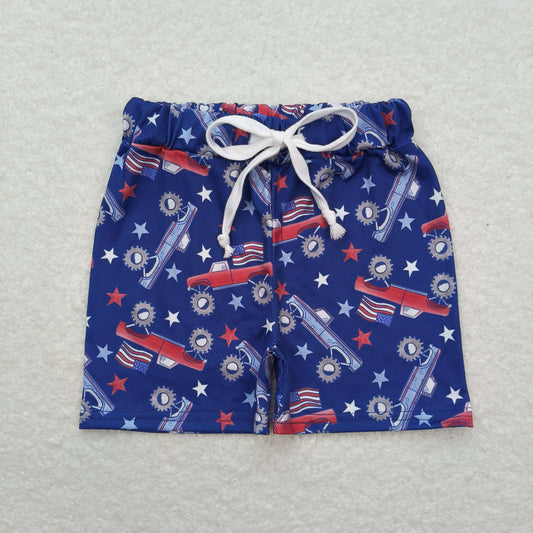 Kids Boys July 4th Truck Shorts