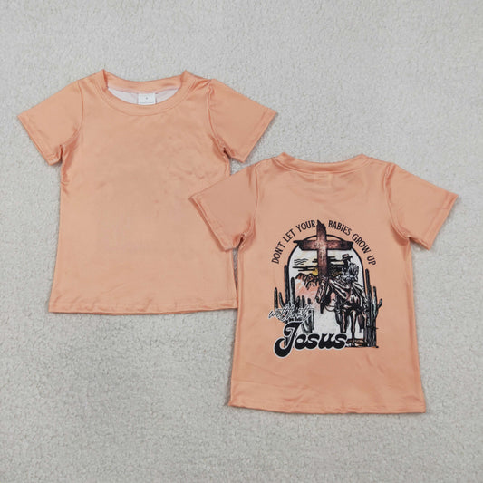 BT1618 Baby Boys Western Horse Short Sleeve T-shirt Top