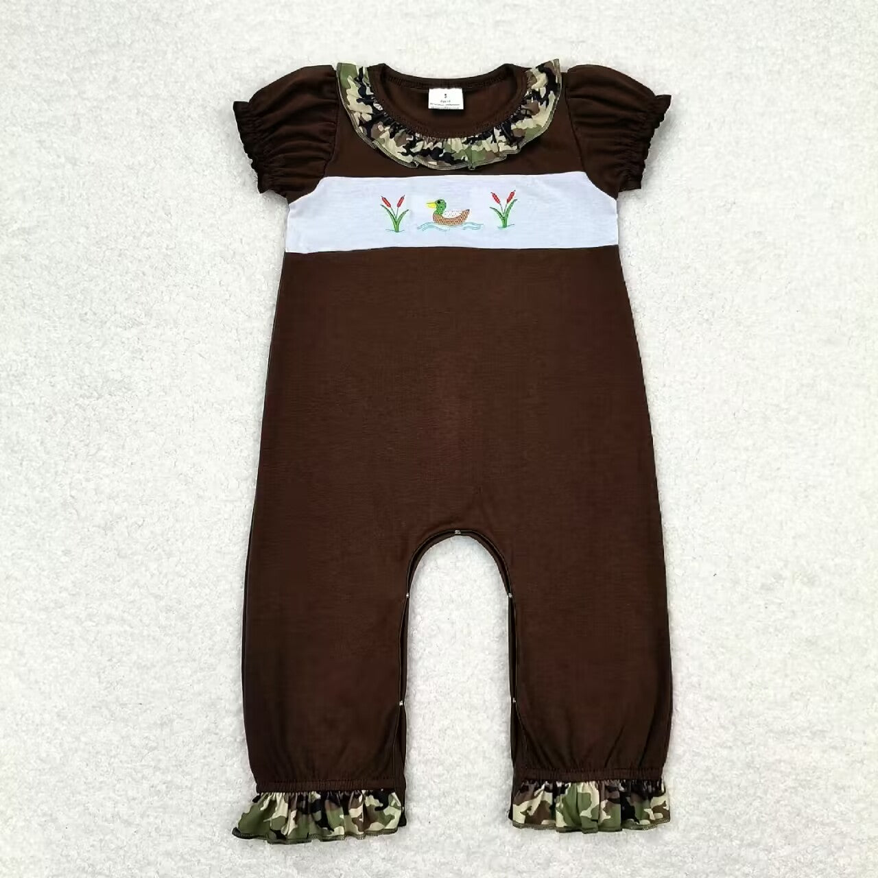 SR0582 Newborn Baby Boys Mmallard Romper