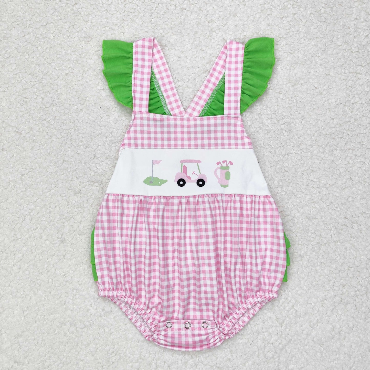 Newborn Baby Girls Golf Bubble Romper