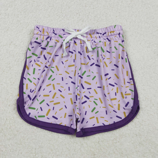 Baby Girls Mardi Gras Violet Sprinkles Shorts