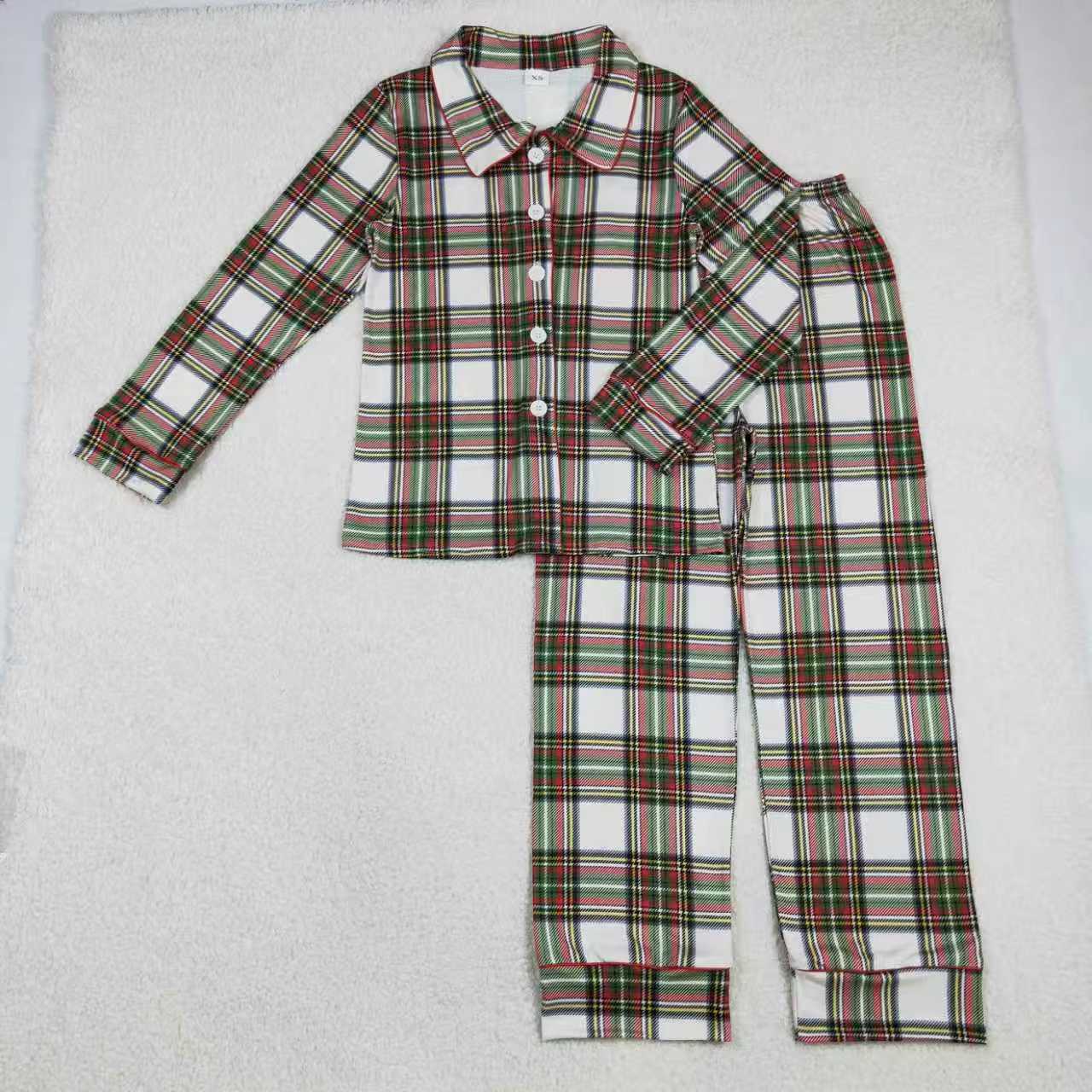 Family Christmas Christmas Green Red Plaid Pajama Set