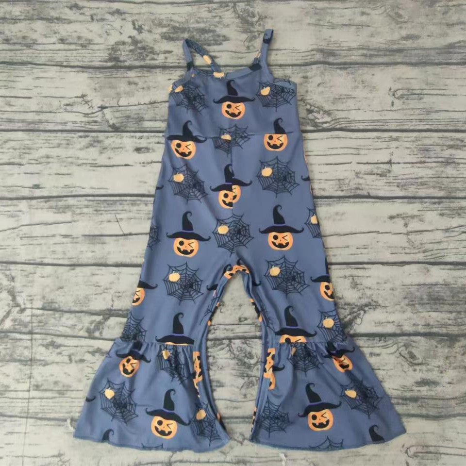 SR0066 Baby Girls Cute Halloween Pumpkin Jumpsuit