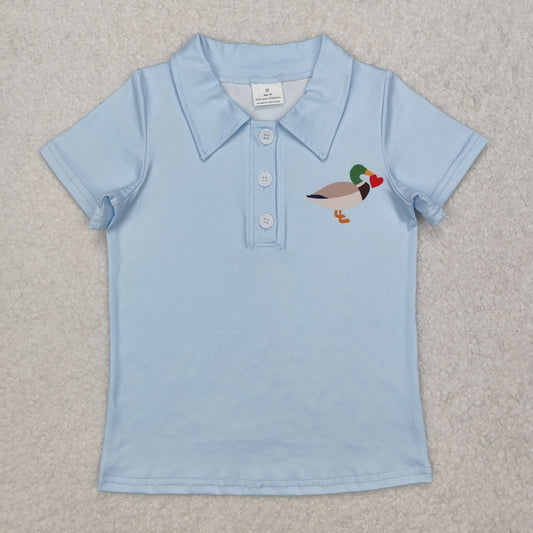 Baby Boys Duck Blue Short Sleeve Polo Shirt Top