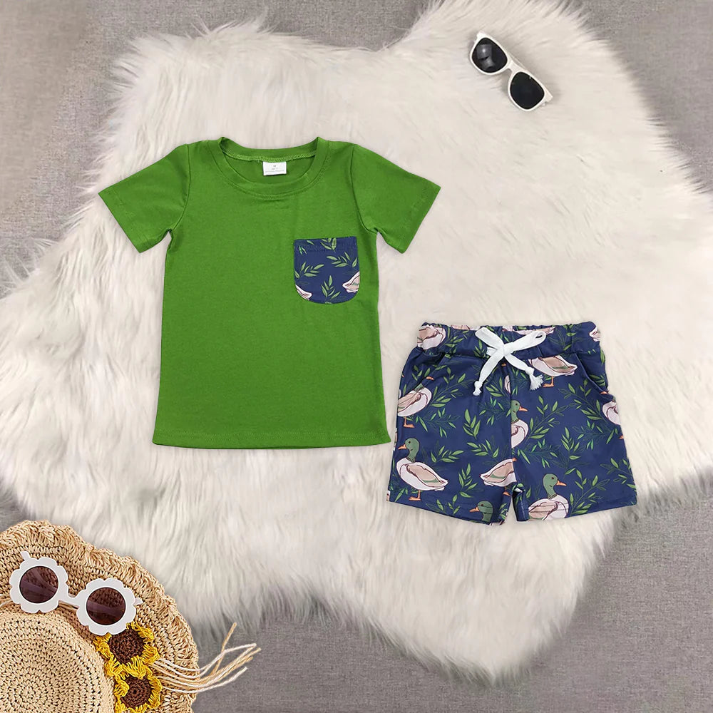 Sibling Baby Boys Mallard Duck Shorts Set