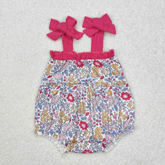 Sibling Baby Sister Summer Floral Outfit and Romper