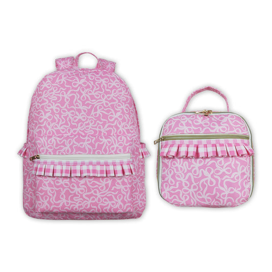 BA0308 Baby Girls Pink Bow Backpack School Bag