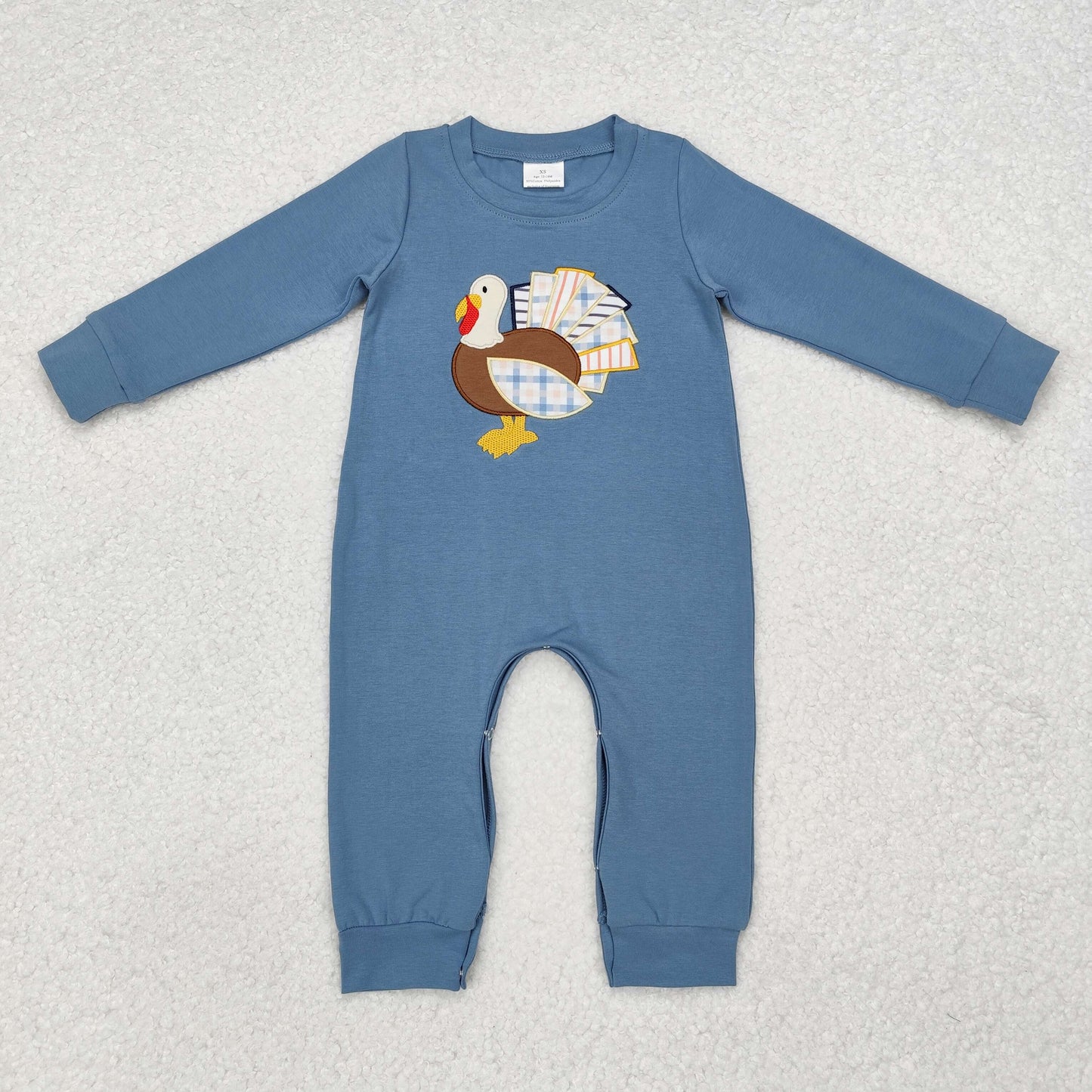 Baby Boys Thankgiving Turkey Long Sleeve Romper