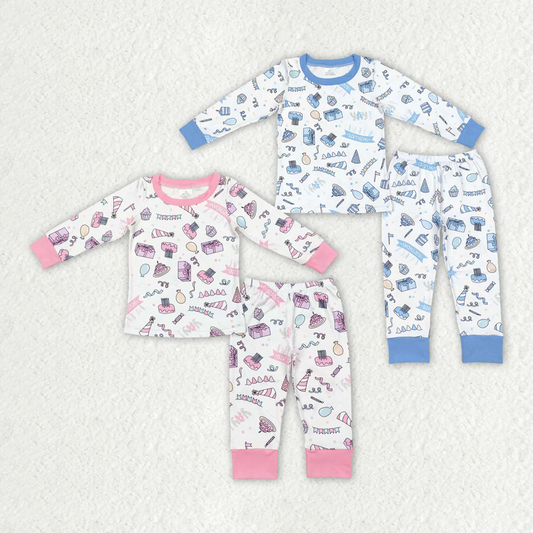 Baby Girls Boys Sibling Birthday Shirt Pants Pajamas Clothes Sets