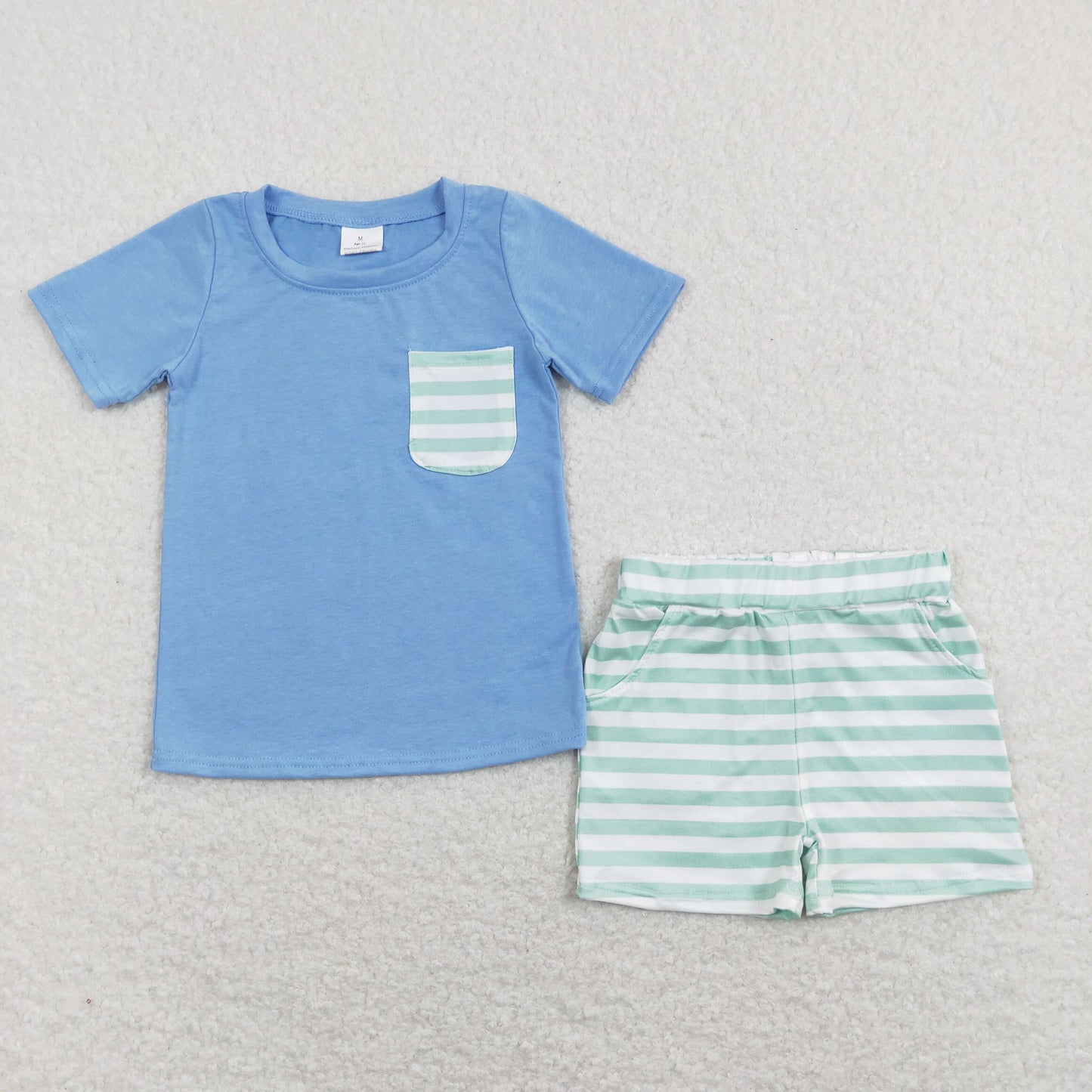 Toddler Baby Boys Sibling Summer Shorts Outfit With Pocket