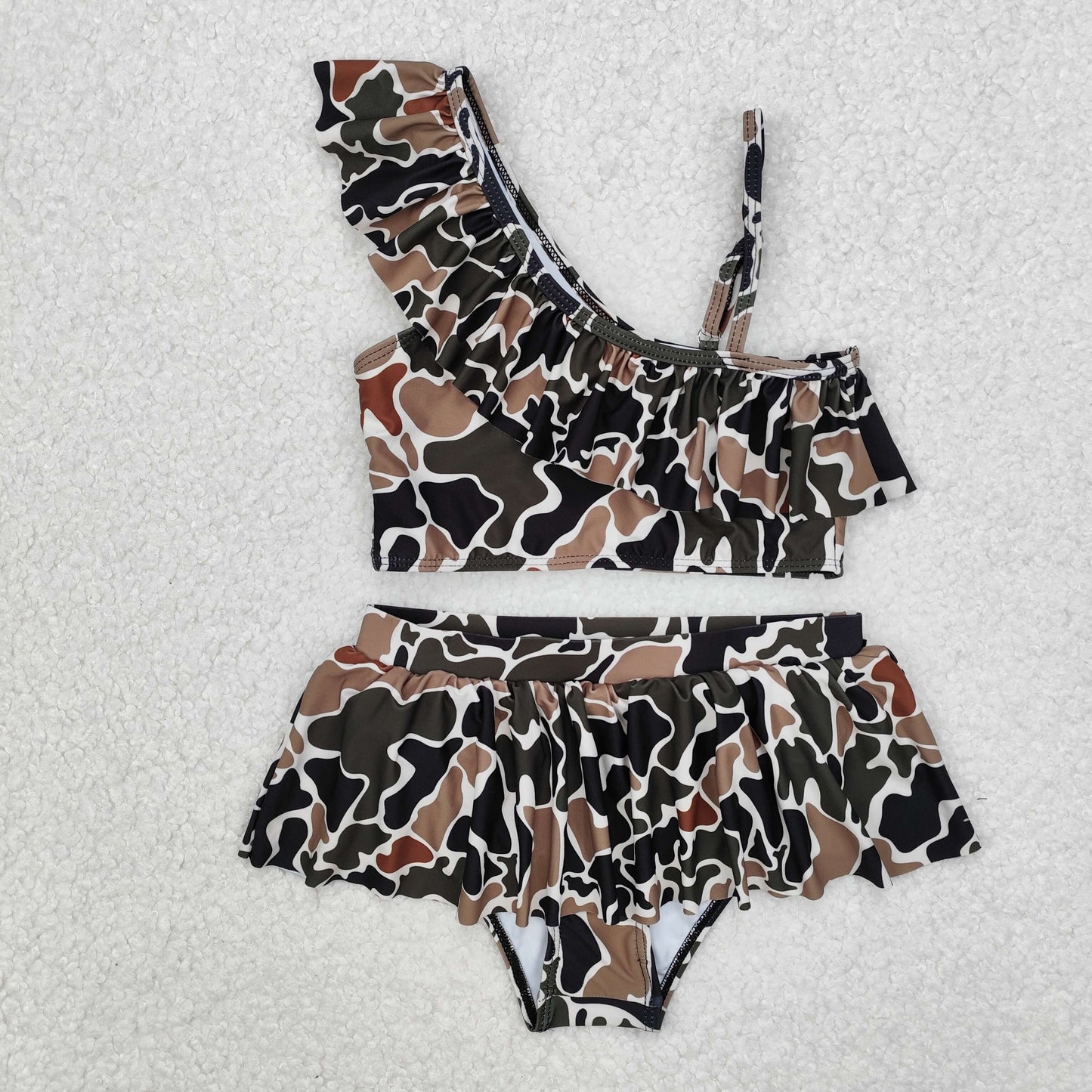 Sibling Adult Women Men Baby Girls Boys Western Brown Camo Shorts Swimsuit