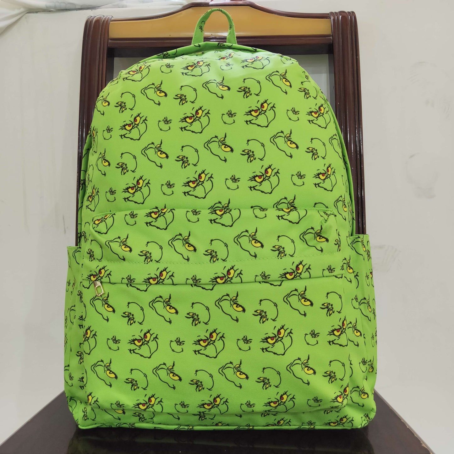 BA0119 Kids Girls Boys Christmas Green Backpack Bag