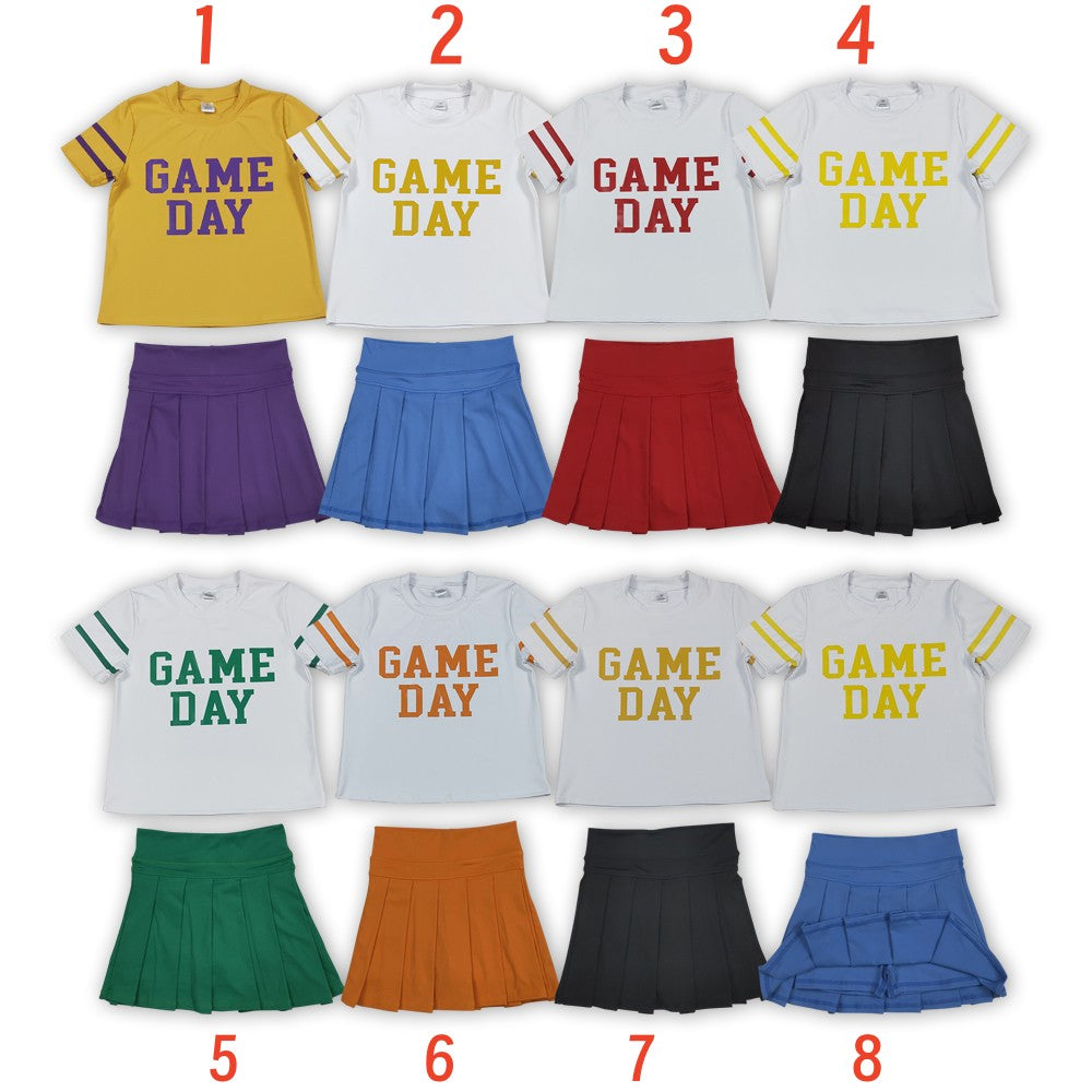 Baby Girls Sibling Game Day Top With Skort Outfit Athletic Wear