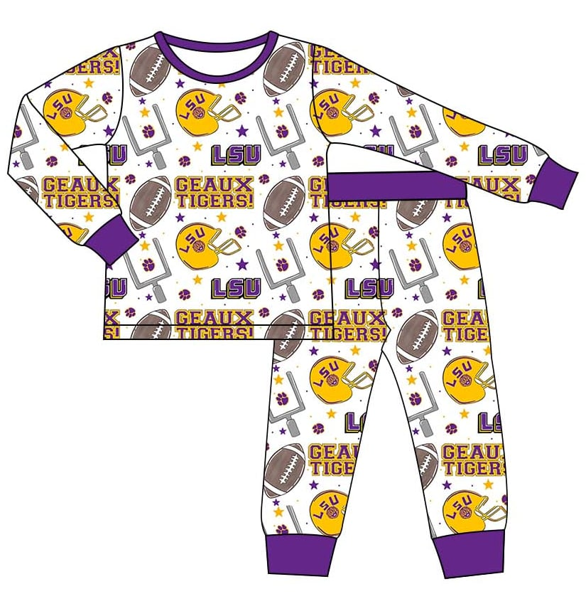 Baby Boys Sport Team LSU Pajama Set Preorder 3 MOQ