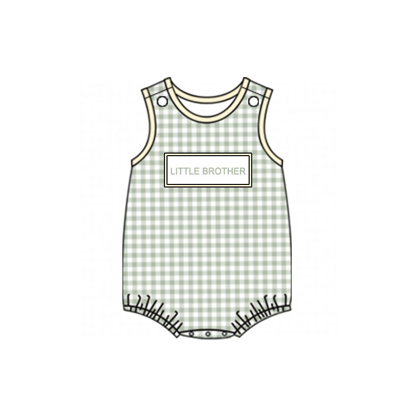 Little Brother Gingham Bubble Romper Dealine Time :  5th Aug