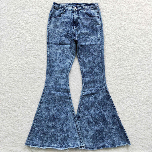 Adult Women Bell Bottom Denim Jeans Pants Trousers