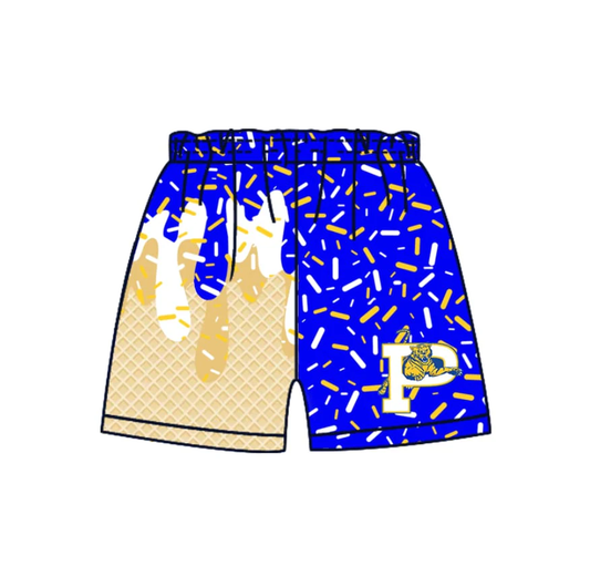 Preorder  5 MOQ，Baby Boys Football Team Blue Ice Cream Shorts
