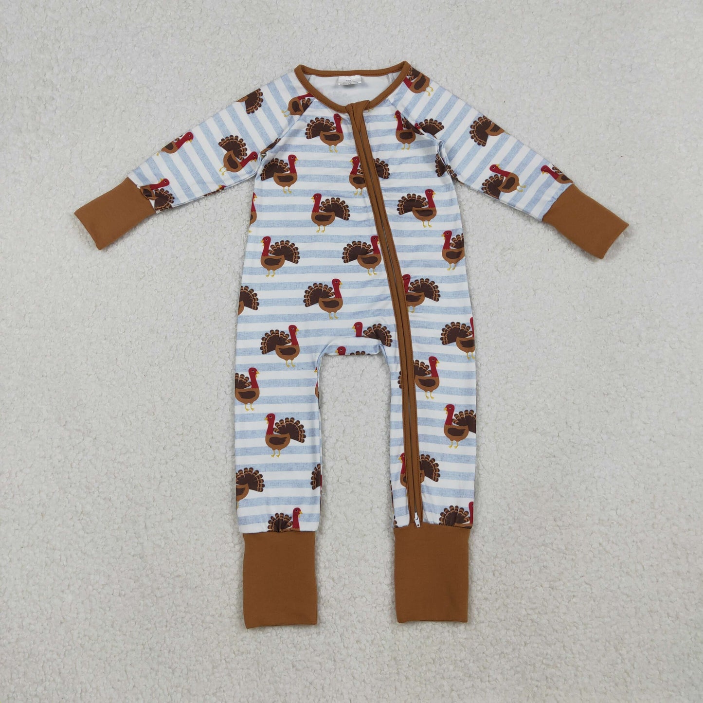 LR1191 Thankgiving Turkey Boys Romper