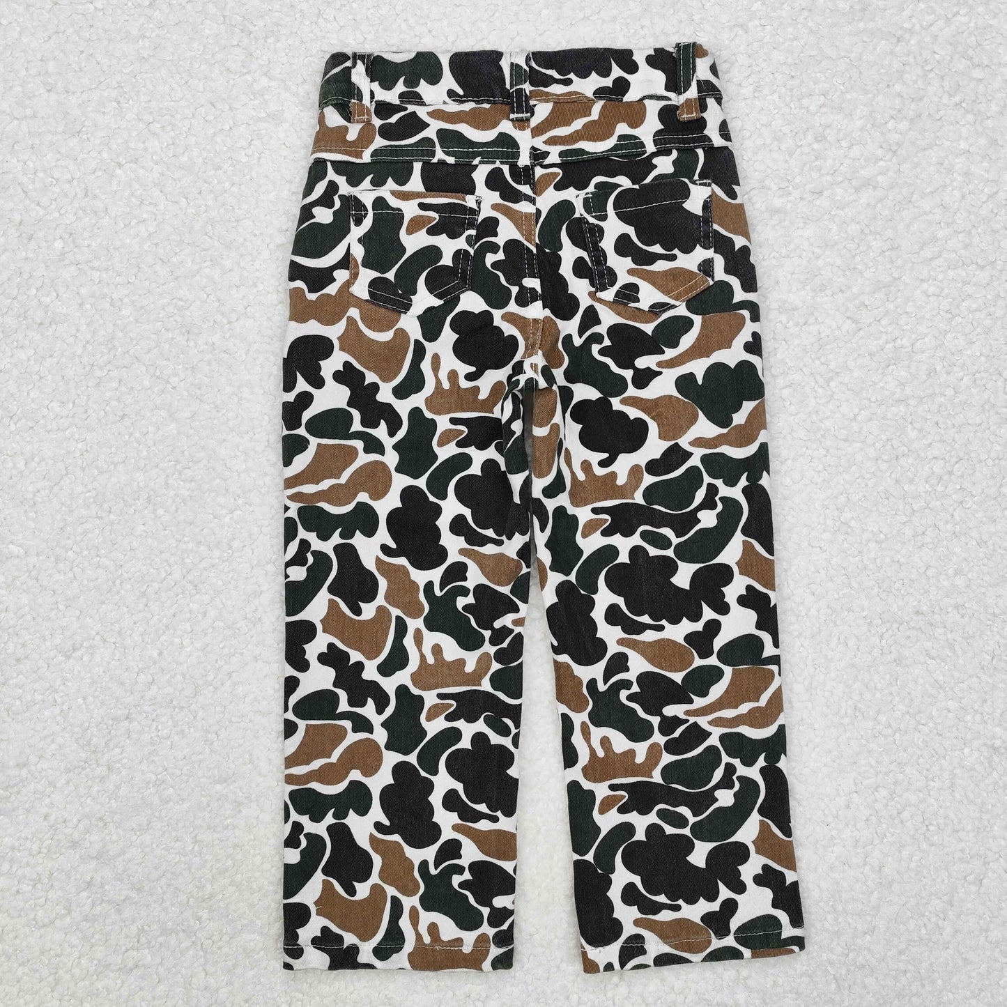 Baby Boys Olive Camo Denim Pockets Pant