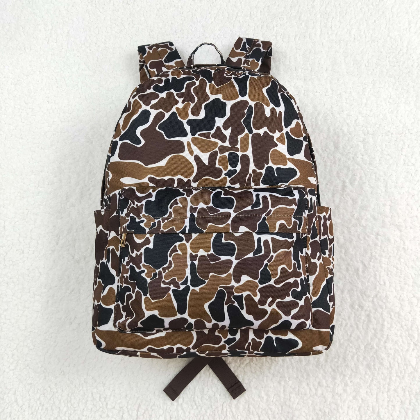 BA0236 Baby Kids Brown Camo Backpack School Book Bags