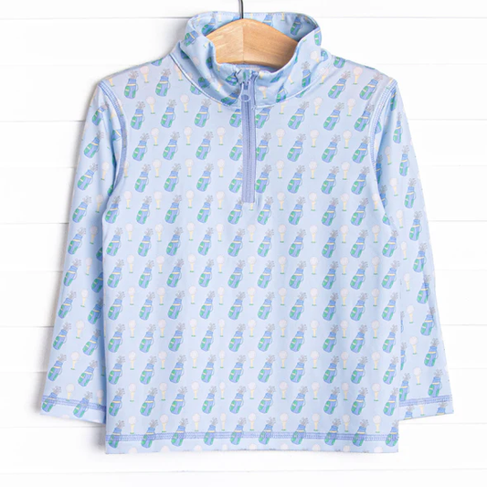 Preorder 5 MOQ Baby Girls Bogey Blues Performance Long Sleeve Pullover Top