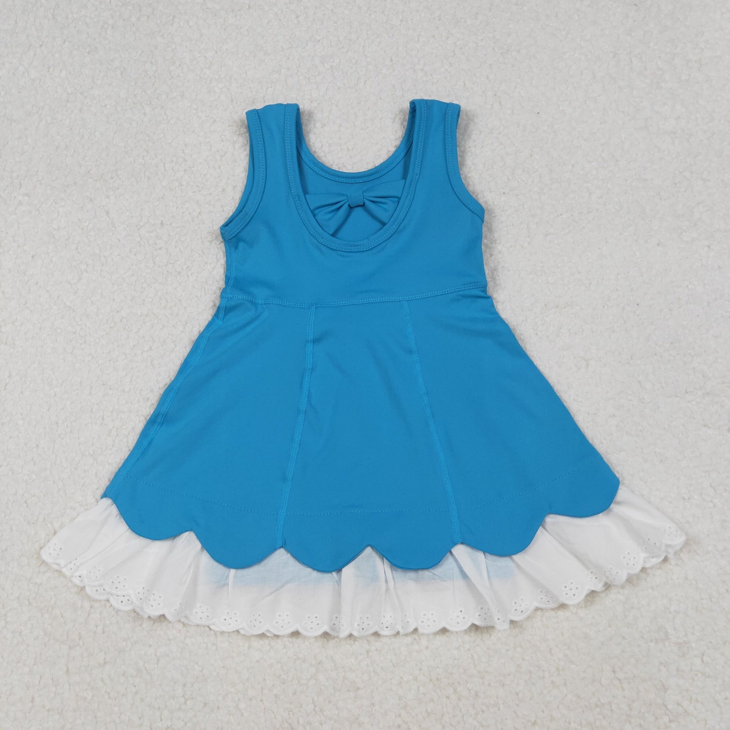 GSD2680 Baby Girls  Sleeveless Yoga Dress With Lace Ruffle Preorder