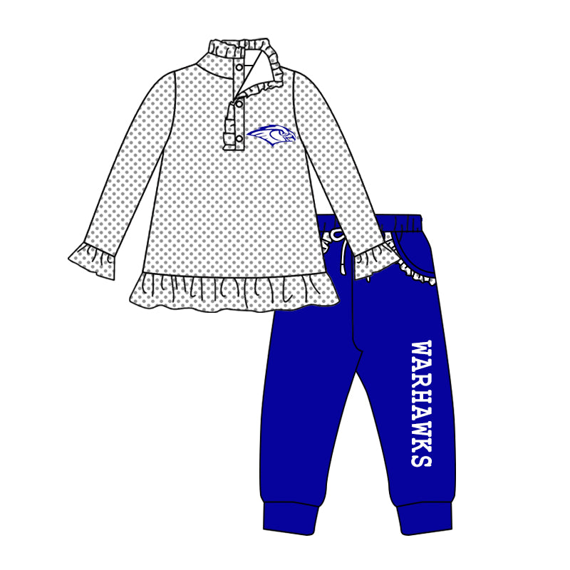 Baby Girls Warhawks Sport Team Pullover Top Outfit Deadline Time :  4th October