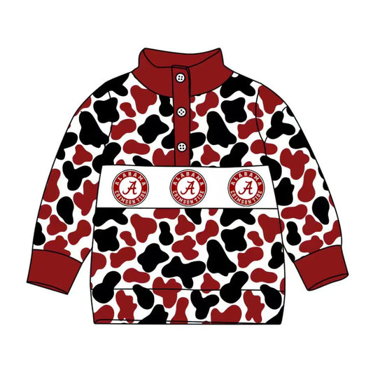 Preorder , 5 MOQ Baby Boys Alabama Camo Pullover Top