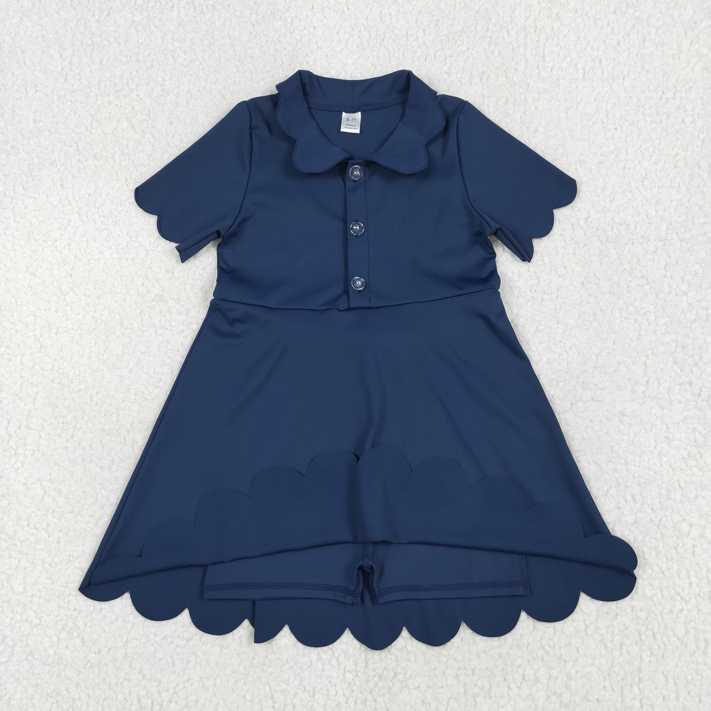 GSD2487 Baby Girls Active Wear Navy Yoga Dress