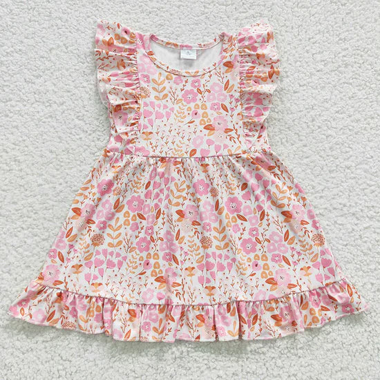 Baby Girls Flutter Sleeve Summer Dress With Ruffle