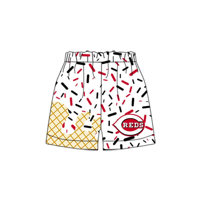 Baby Boys Ice Cream Drip Team REDS Sports Shorts 5 MOQ